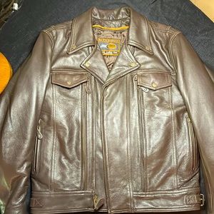 First Classics Insulated Winter Riding Jacket- leather, men’s small.